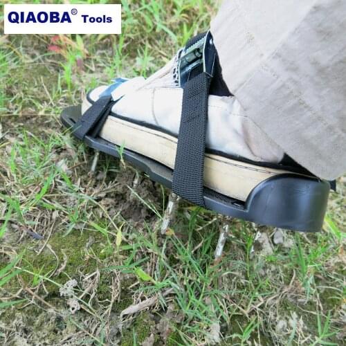 Lawn aerator spiked shoes metal fastener sandals aerating spikes for lawn spike shoes