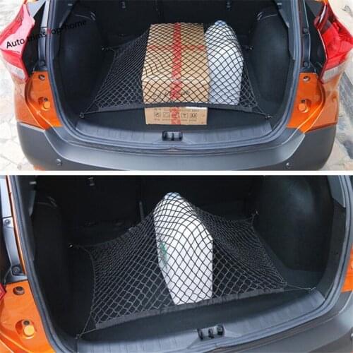 Yimaautotrims Accessories For Nissan Kicks 2016 - 2021 Elastic Rear Trunk Cargo Storage Organizer Luggage Net Holder Cover Kit