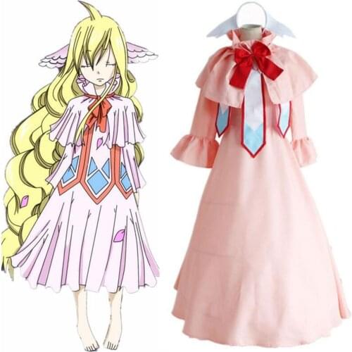 Anime Fairy Tail Cosplay Costume Mavis Vermilion Cos Halloween Party Full Set Cosplay Clothes Wigs Halloween Party Costum