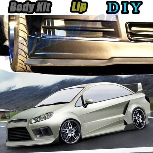 Car Bumper Lip Front Spoiler Skirt Deflector For Fiat Linea 2007~2018 Tune Car Modified Body Kit VIP Hella Flush Lips