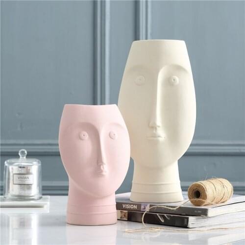 Big Silicone Concrete Planter Mold 3D Female Face Flowerpot Plaster Epoxy Resin Clay Mould Handmade Crafts Decorations