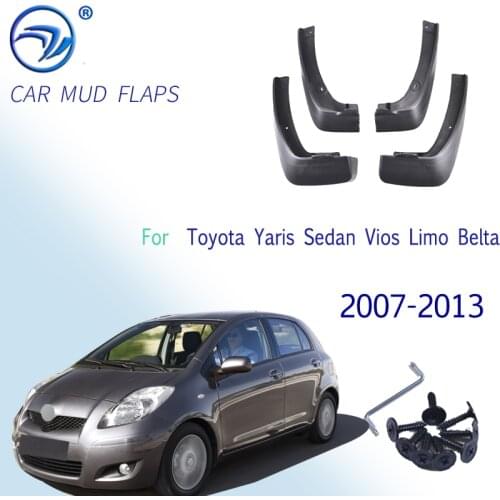 For Toyota Yaris Sedan Vios Limo Belta Mud Flaps 2007-2013 Mudflaps Splash Guards Mud Flap Mudguards Fender 2008 2009 2010 2011