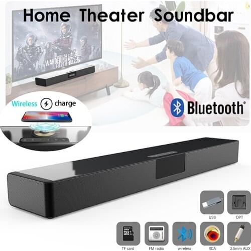 BS-39B Home Theater Wireless Bluetooth Speaker Portable Remote Control Alarm Clock Surround Sound Subwoofer 3D Stereo Echo Wall