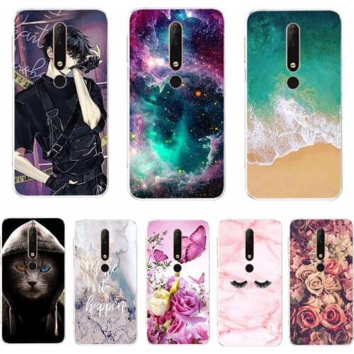 For Nokia 6.1 Case Painted Silicon Soft TPU Back Phone Cover For nokia 6.1 Full Protection Coque Bumper