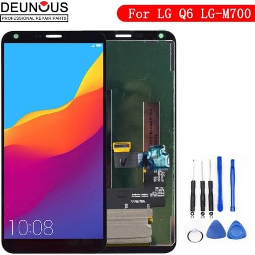 5.5'' Original For LG Q6 LG-M700 M700 M700A US700 M700H M703 M700Y LCD DIsplay + Touch Screen Digitizer Assembly With Frame