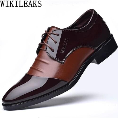Designer Shoes for Men Formal Fashion Italian Dress Men Office Shoes Plus Size Dress 2020 Black Dress Business Shoes Men Formal