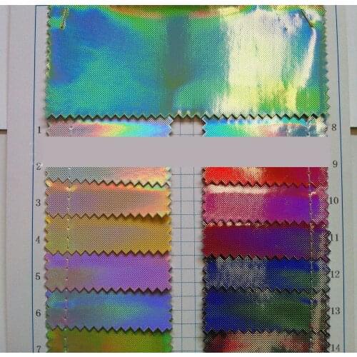 Holographic Mirror laser dot pattern Pu leather for furniture/ fabric leather/ fabric synthetic fabrics cloth