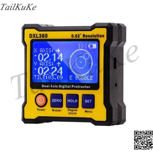 Horizontal Ruler Mini High Precision Two-axis Digital Display Multifunctional Home Decoration Tool DXL360