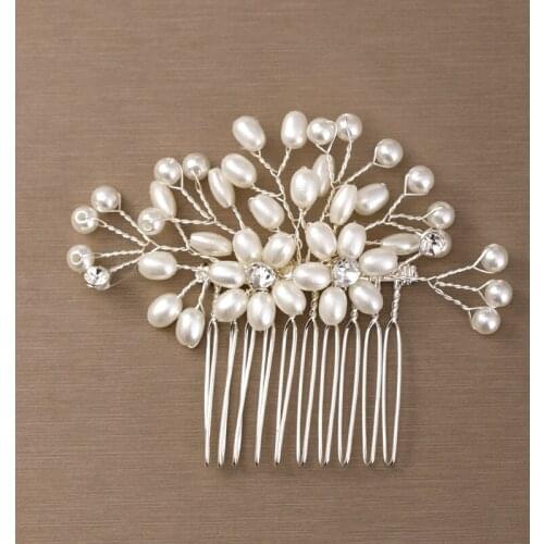 Pearl Hair Comb Small Hair Jewelry Women Hair Accessories Comb Pearl Hair Ornament Bridal Headpiece