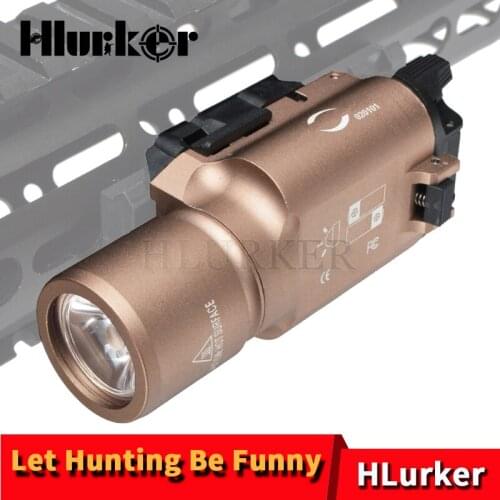 Hlurker Tactical Military X300 Weapons Flashlight 400 Lumens 3W Output Pistol Gun Weapon Light For AR15 Glock 17 23 46 Airsoft