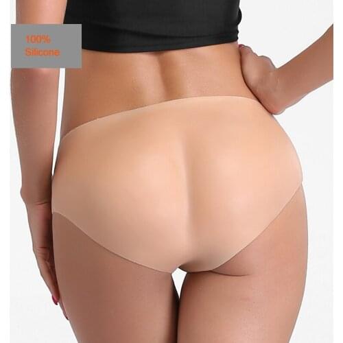 Liifun Artificial Silicone Panties Padded Fake Ass Buttocks Hip Buttock Enhancer Shaper Sexy Panty Crossdressing Underwear