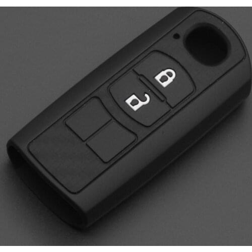 Bilchave Carbon Silicone Remote Car Key Case Cover Fob For Mazda 2 3 6 Atenza Axela CX-5 CX5 CX-7 CX-9 Mx5