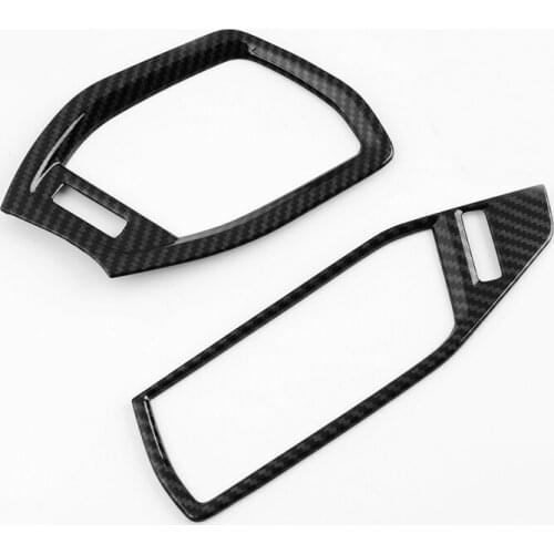 2pcs ABS Carbon Fiber Style A/C Air Condition Outlet Vent Cover Trim Car styling Accessories For Ford Focus MK4 2019