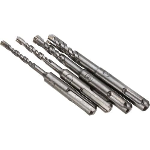 Mayitr 110mm 5/6/8/10 mm Crosshead Drill Bit SDS Plus Masonry Twin spiral Hammer Drill Bits For Woodworking Wood Tool