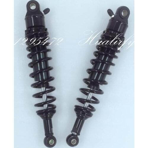 New 1 Pair universal 340mm Black Motorcycle Dirt Bike Rear Suspension Air Shock Absorber all Black