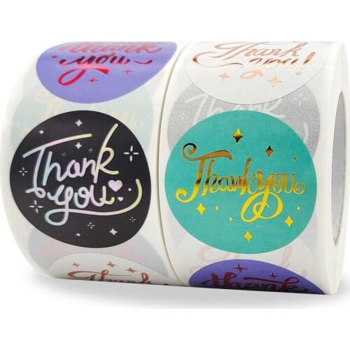 New package color thank you for stamping stickers envelope seal stickers decorative self-adhesive label