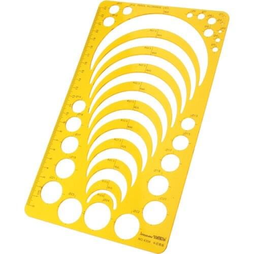 Plastic Drawing Ruler Template Drawing Round Circle Template for Student
