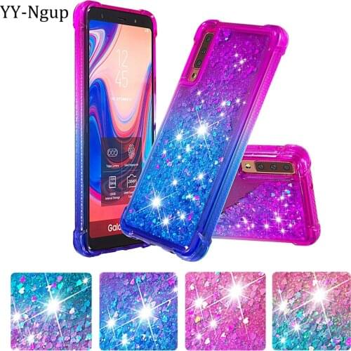 A50 Case for Samsung Galaxy A10 A30 A50 A70 Case Cover Glitter Dynamic Liquid Quicksand for Samsung M10 M20 M30 Shockproof Case