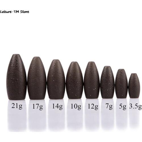 3.5/5/7/10/12/14/17/21g Fishing Sinker Lure Tungsten Bullet Flipping Weight Worm Weight Fishing Accessories