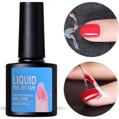 Spill Proof Gel Anti-Overflow Nail Polish Glue Nail Barrier Protector Peel Off Liquid Tape Nail Paste Adhesive Gel Nail Art Tool