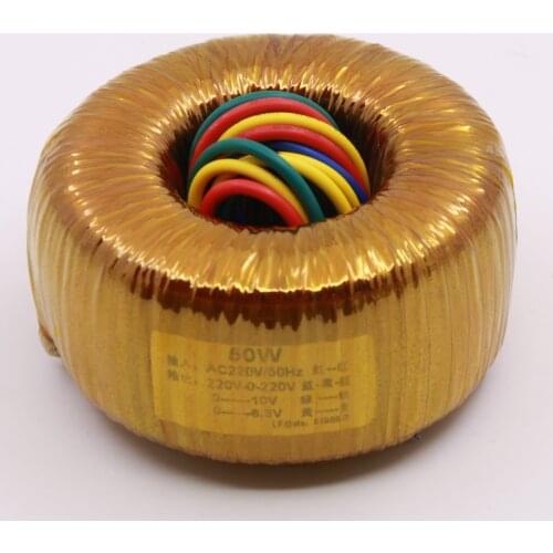 50W Toroid Transformer For Tube Amplifier Input: 220V Output: 220V-0-220V 0-6.3V 0-10V