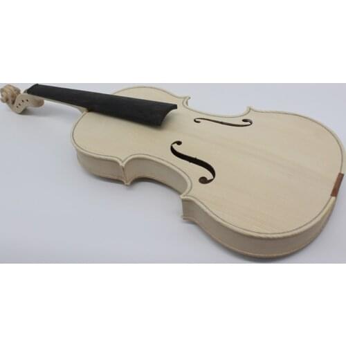 High Quality Unfinished Only White Violin Selective 10 Years Natural Dried Maple Back Spruce Top Handmade Violino
