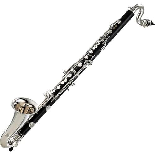 High grade Low C bass Ebonite body Nickel plated clarinet