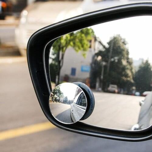 360 Degree HD Blind Spot Mirror for Car Reverse Frameless Ultra Thin Wide Angle Round Convex Rear View Mirror Car Accessories