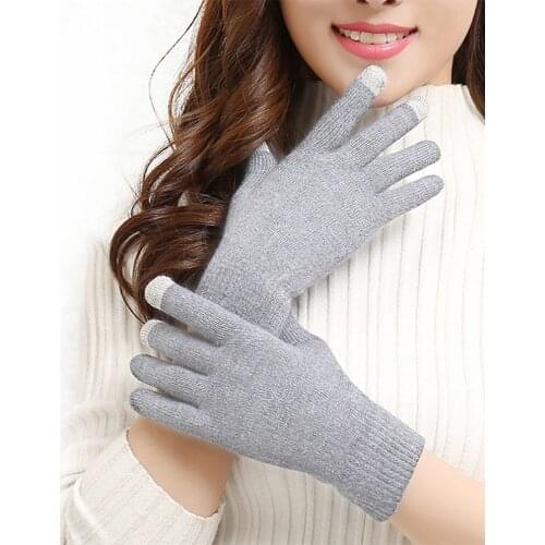 Winter Gloves Men Women Winter Gloves For Smart Phone Tablet Full Finger Mittens Перчатки Без Пальцев Перчатки Женские 30