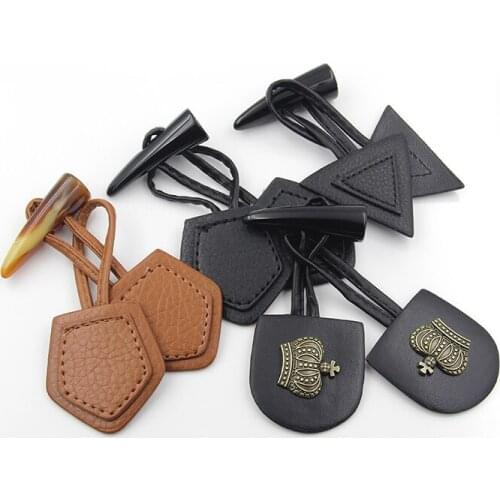 1pair/lot Button clothing accessories Korean version with leather horn buckle crochet buckle coat fashion button sweater buckle