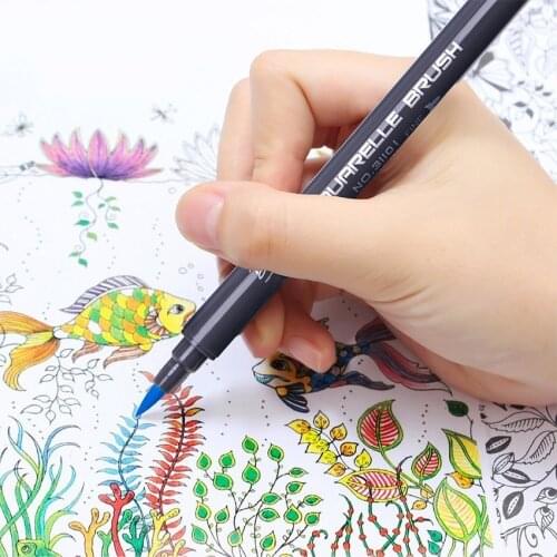 Water-Based Marker Soft Head Double Head Watercolor Paint Pen Color Pen Hand-Painted Set Writing Brush
