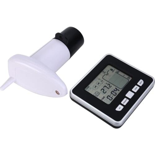 1pcs Mayitr Ultrasonic Water Tank Level Meter Temperature Sensor Display Time Low battery Indicator Instruments