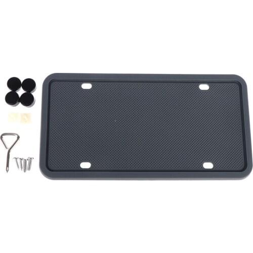1PCS Silicone License Plate Frame American Standard License Frame Screw Does