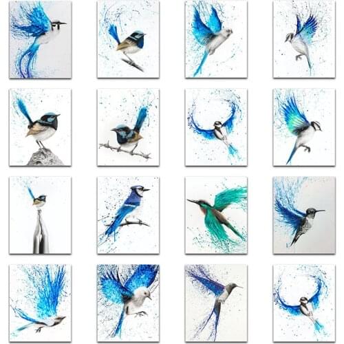 5D DIY Diamond painting Cross stitch Animal bird Full Square Diamond mosaic kingfisher Full Round Diamond embroidery hummingbird