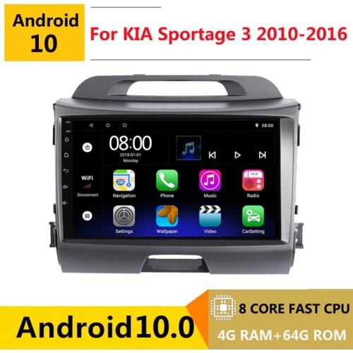 2 din 8 core android 10 car radio auto stereo for KIA Sportage 3 2010 2011 2012 2013 - 2016 navigation GPS DVD Multimedia Player