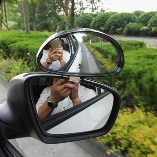 Car Blind Rearview Mirror High-Definition Convex Glass View Angle Parking Wide Spot Mirror Rear Auxiliary Mirror Blind Refe G5T6