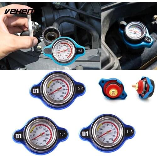 Car Water Tank Radiator Cap Cover with Water Temp Gauge Meter 0.9/1.1/1.3 Bar