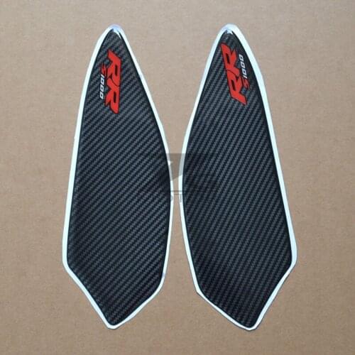 Carbon Fiber Side Tank Pad Protection Covers Stickers Decals Fit For BMW S1000RR 2019 2021 2020 19 20 21 Motorcycle