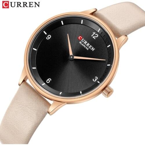 CURREN Women Watches Top Brand Luxury Fashion Female Quartz Wrist Watch Ladies Leather Waterproof Clock Girl Relogio Feminino
