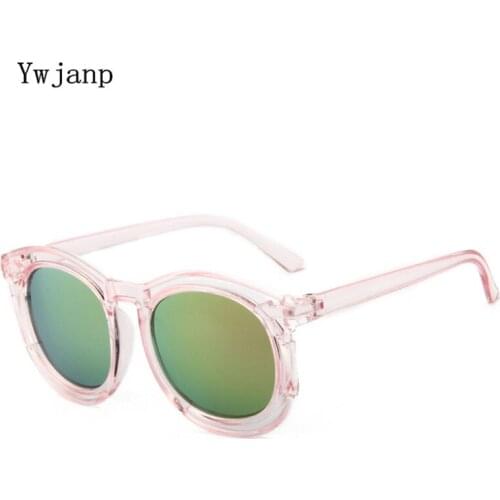 Ywjanp Kids Sunglasses brand design children boy girl fashion color sunglasses square bilateral hollow girls sun glasses UV400