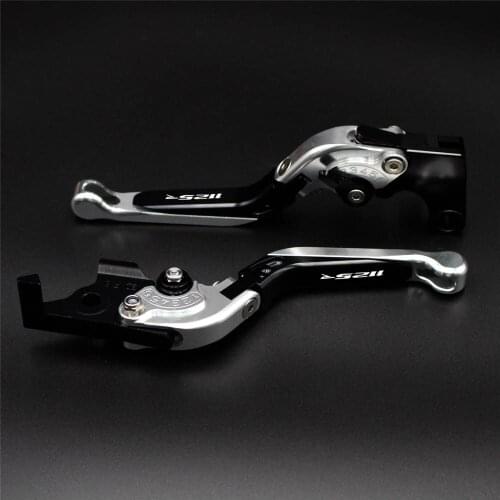 For Buell 1125R 1125 R 2008 2009 CNC Adjustable Folding Extendable Motorcycle Brake Clutch Levers Red+Titanium 16 Colors