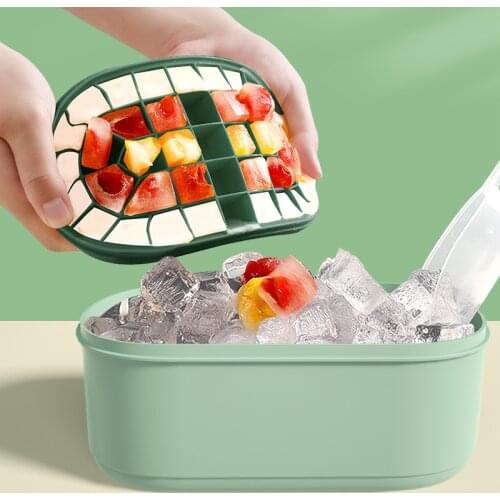 Refrigerator homemade Popsicle ice box double silica gel ice box ice cream mold ice maker ice storage box storage molds