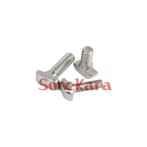 M8 Rod Length 16/20/25/30/35/40mm Aluminum Hammer Head T Bolt T Head Screws For T-slot Extrusion 40 Series