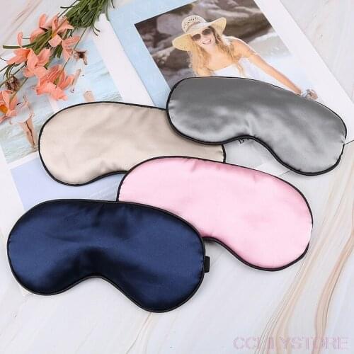 1 Pcs Eye Mask Soft Padded Travel Night Sleeping Blindfold Sleep Aid Shade Cover Sleeping Eyemask Travel Relax Rest Women Men