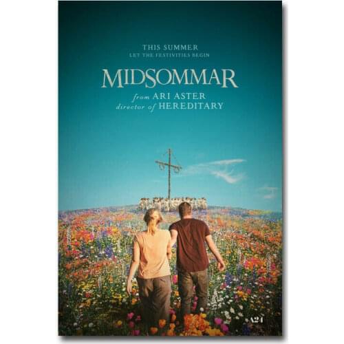 Midsommar Horror Movie Ari Aster Horror Film Silk Fabric Wall Poster Art Decor Sticker Bright