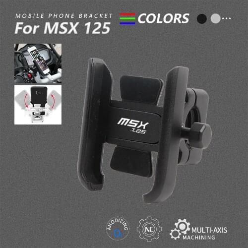 MSX125 For Honda MSX 125 2014-2019 2018 2017 2016 Motorcycle CNC Handle Bar Rear Mirror Mobile Phone Bracket GPS Stand Holder