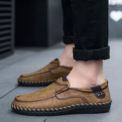 Mens shoes fall new fashion leather shoes business wear comfortable casual shoes fashion Joker leather shoes