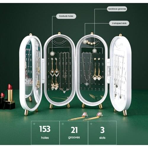 Desktop Jewelry Storage Box Earrings Jewelries Multilayer Dustproofs Jewelry Box Multi-Function Jewelries Boxes Organizer