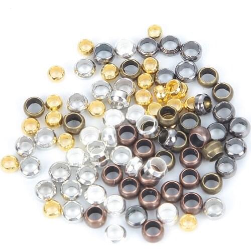 1000Pcs Mixed Alloy Crimp Beads 2/2.5/3mm For Jewellery Marking Loose Spacer Beads Bracelet Necklace Charm Jewelry Finding