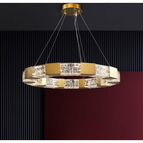 Postmodern Luxury LED Chandelier Lighting Creative Living Room Dining Room Bedroom Round Villa Personality Hanging Lights